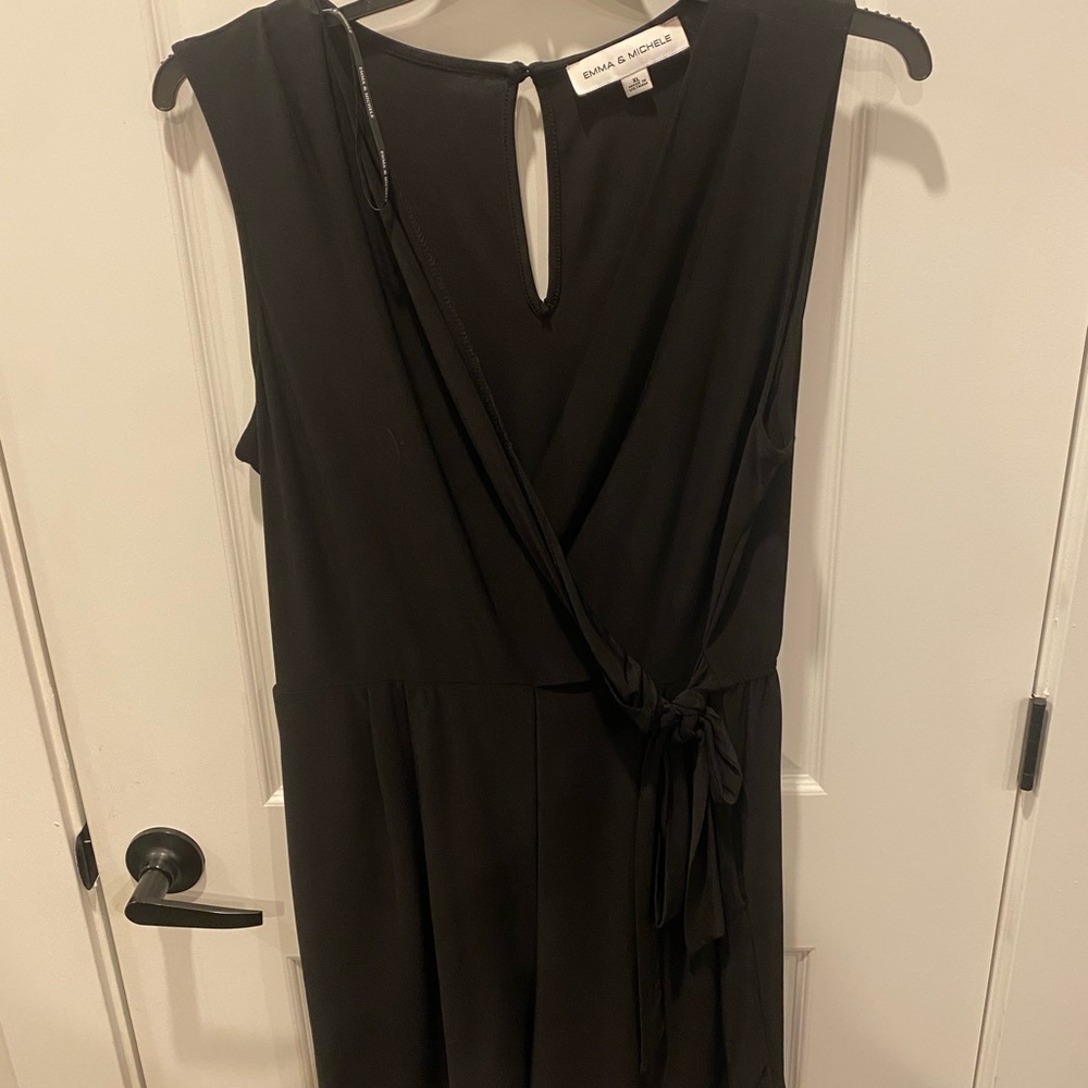 Emma & Michele Black Sleeveless Romper